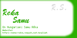 reka samu business card